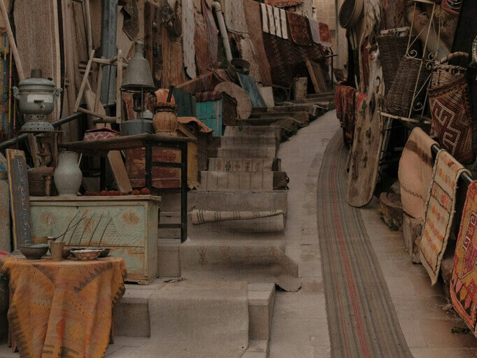 Carpets in the souk in Morocco